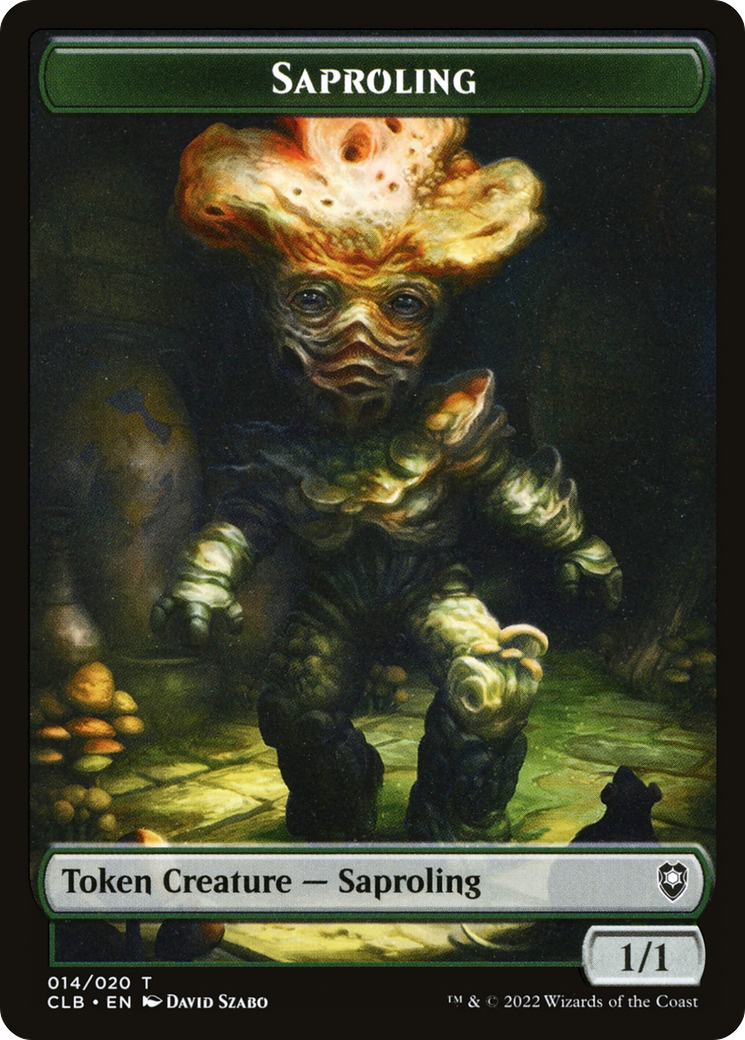 Saproling  [Foil]  (CLB-014) - [Battle for Baldur's Gate Tokens] - Trinity Hobby