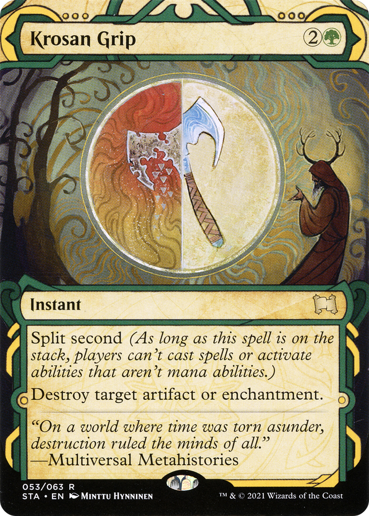 Krosan Grip [Etched Foil]  (STA-053) - [Strixhaven Mystical Archive]: (Showcase) (Borderless)