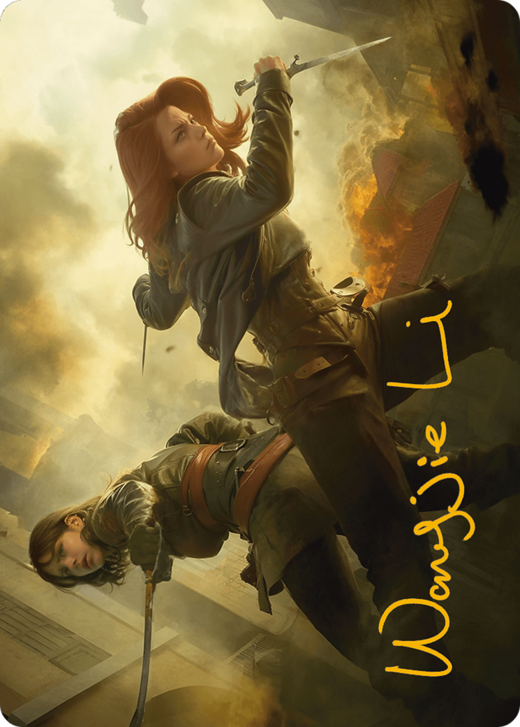 Mary Read and Anne Bonny Art Card (Gold-Stamped Signature)  (ASACR-007) - [Assassin's Creed Art Series] (Borderless) - Trinity Hobby