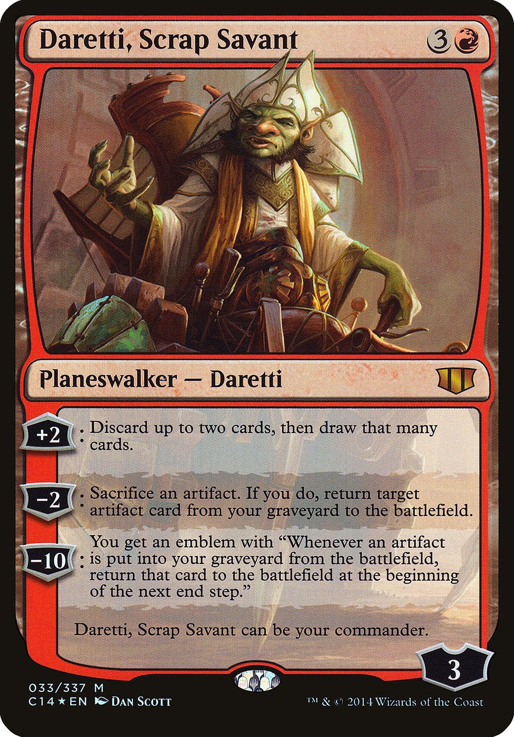 Daretti, Scrap Savant (Oversized) [Commander 2014 Oversized] - Trinity Hobby