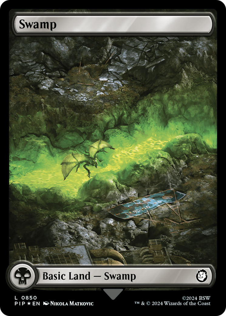 Swamp (0850) (Surge Foil) [Fallout] - Trinity Hobby