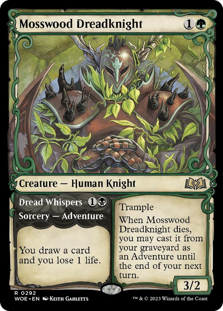 Mosswood Dreadknight // Dread Whispers (Showcase) [Wilds of Eldraine] - Trinity Hobby