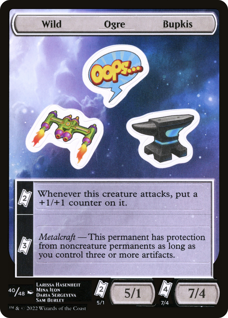 Wild Ogre Bupkis (UNF-040) - [Unfinity Sticker Sheets] Foil - Trinity Hobby