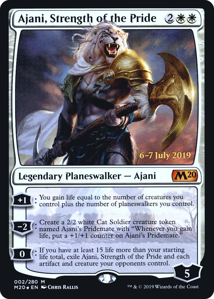 Ajani, Strength of the Pride [Core Set 2020 Prerelease Promos] - Trinity Hobby