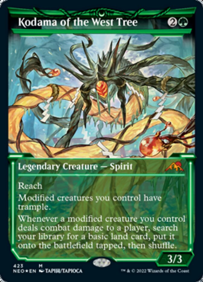Kodama of the West Tree (Showcase) (Foil Etched) [Kamigawa: Neon Dynasty] - Trinity Hobby