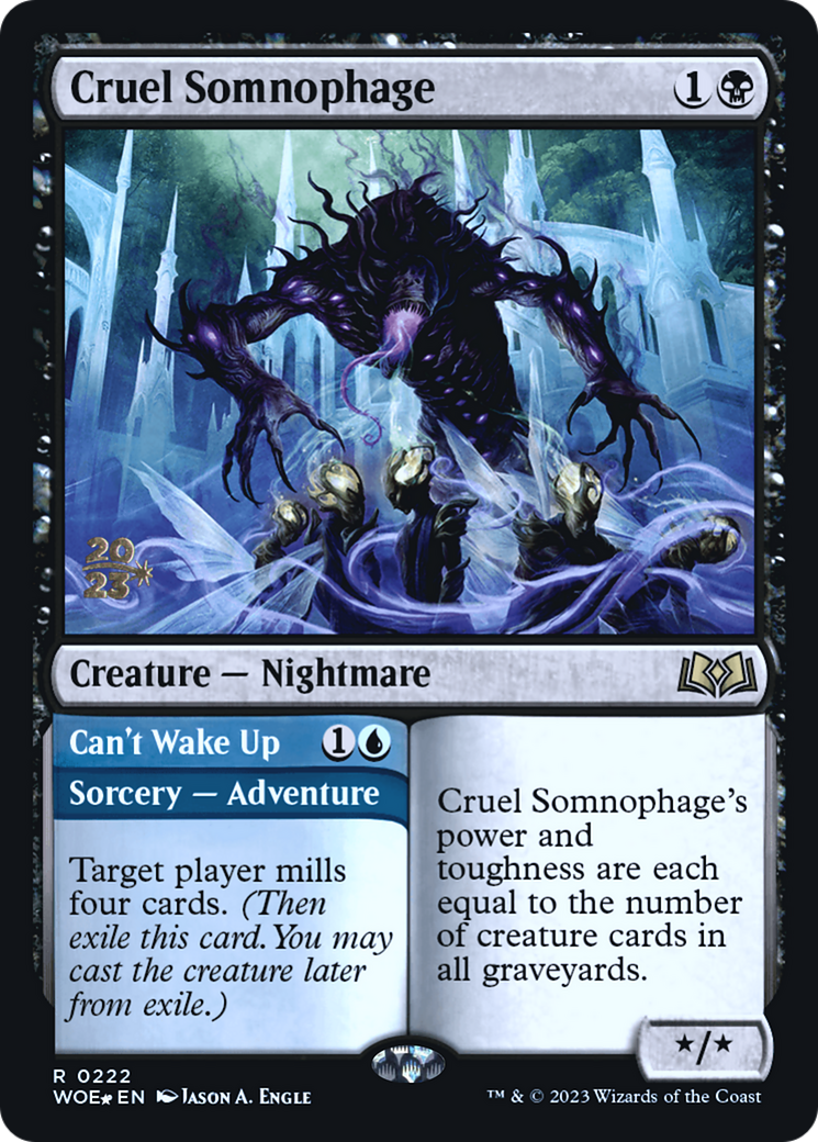 Cruel Somnophage // Can't Wake Up [Wilds of Eldraine Prerelease Promos] - Trinity Hobby