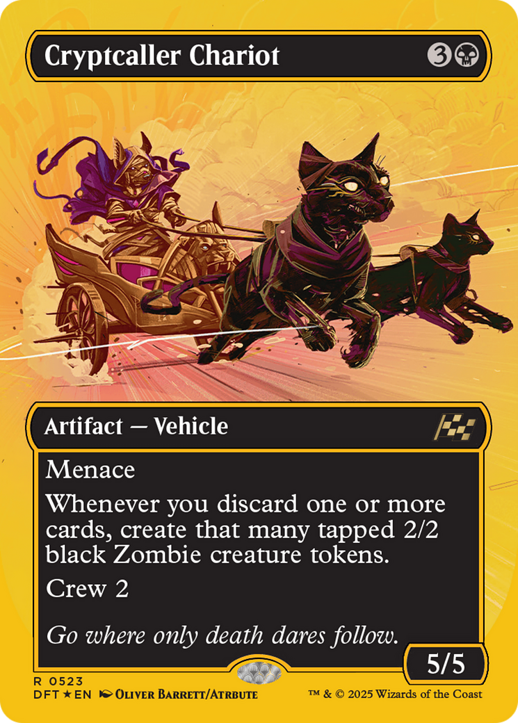 Cryptcaller Chariot (Borderless) (First-Place Foil) [Aetherdrift] - Trinity Hobby
