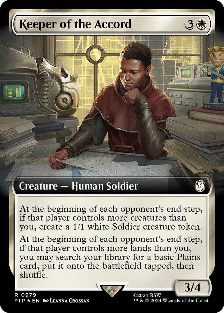Keeper of the Accord (Extended Art) (Surge Foil) [Fallout] - Trinity Hobby