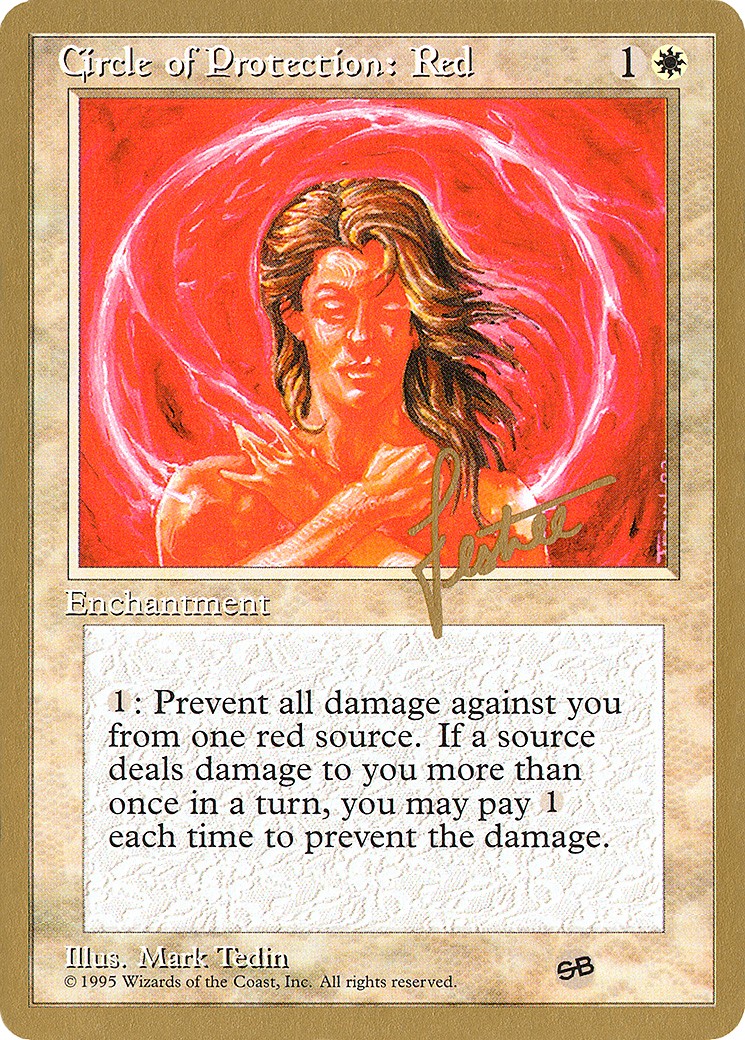 Circle of Protection: Red (Bertrand Lestree) (SB) (4ED) [Pro Tour Collector Set] - Trinity Hobby