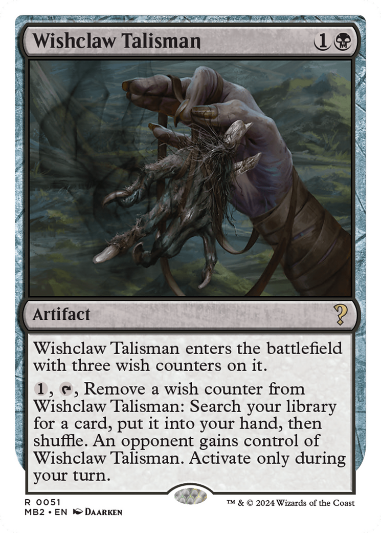 Wishclaw Talisman (White Border) [Mystery Booster 2] - Trinity Hobby