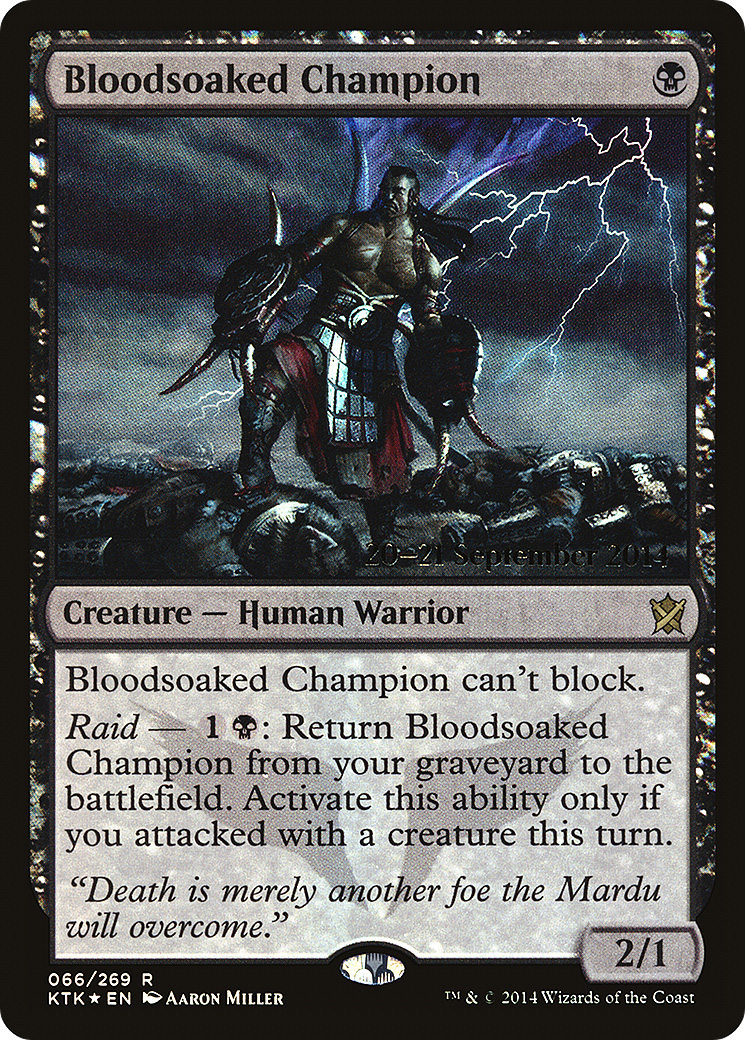 Bloodsoaked Champion [Khans of Tarkir Prerelease Promos] - Trinity Hobby