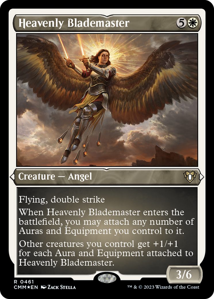 Heavenly Blademaster (Foil Etched) [Commander Masters] - Trinity Hobby