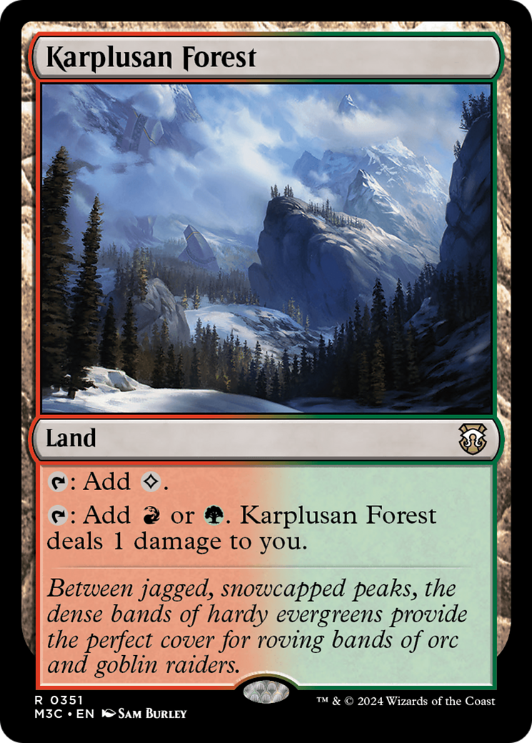 Karplusan Forest (Ripple Foil) [Modern Horizons 3 Commander] - Trinity Hobby