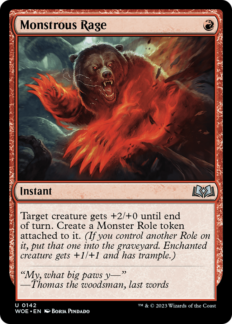 Monstrous Rage [Wilds of Eldraine] - Trinity Hobby