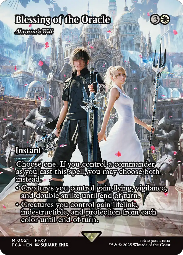 Akroma's Will  [Foil]  (FCA-021) - [FINAL FANTASY: Through the Ages] / Blessing of the Oracle (Borderless) - Trinity Hobby