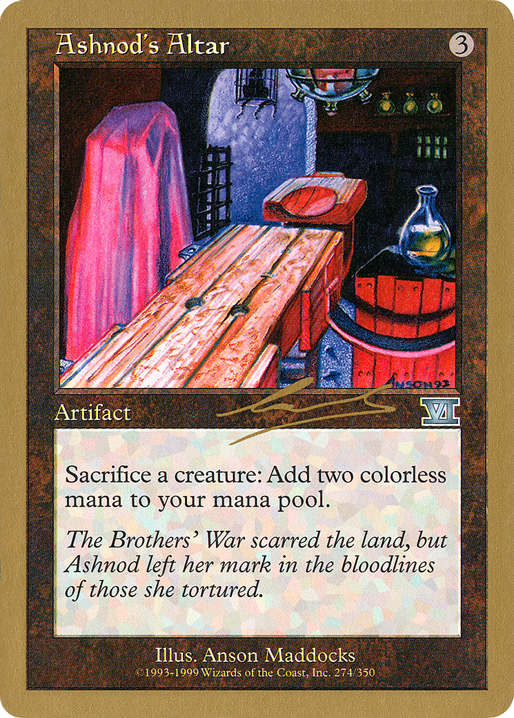 Ashnod's Altar (Nicolas Labarre) [World Championship Decks 2000] - Trinity Hobby