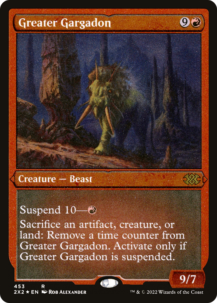 Greater Gargadon  [Foil]  (2X2-453) - [Double Masters 2022] - Trinity Hobby