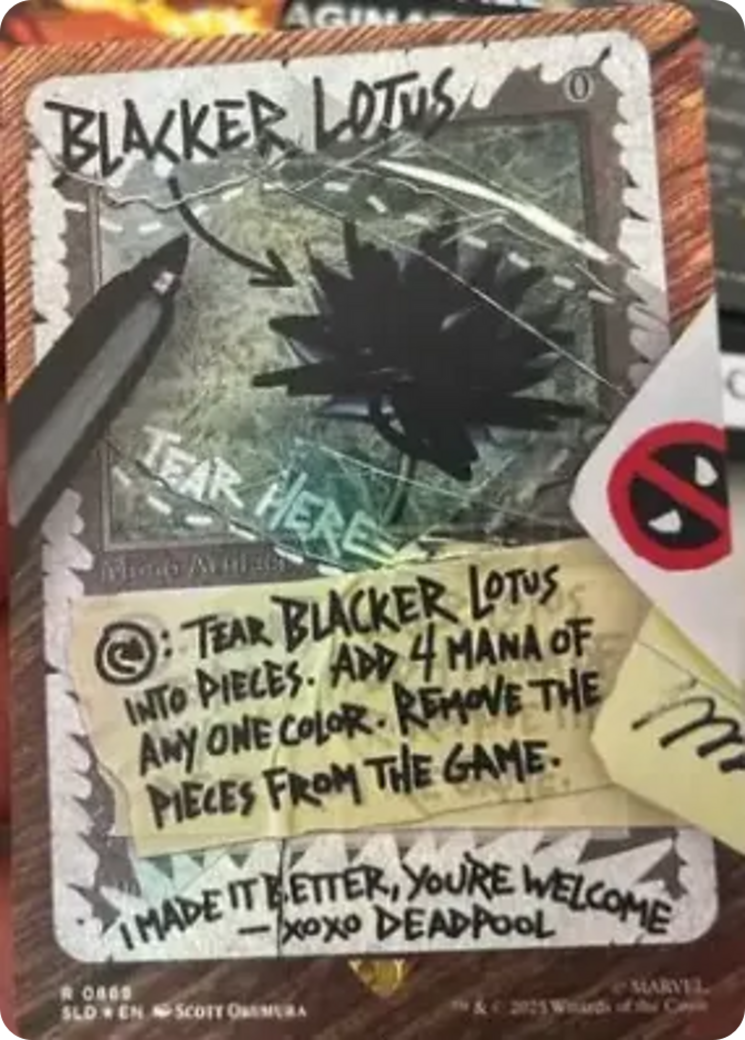 Blacker Lotus (SLD-869) - [Secret Lair Drop] (Borderless) Foil - Trinity Hobby