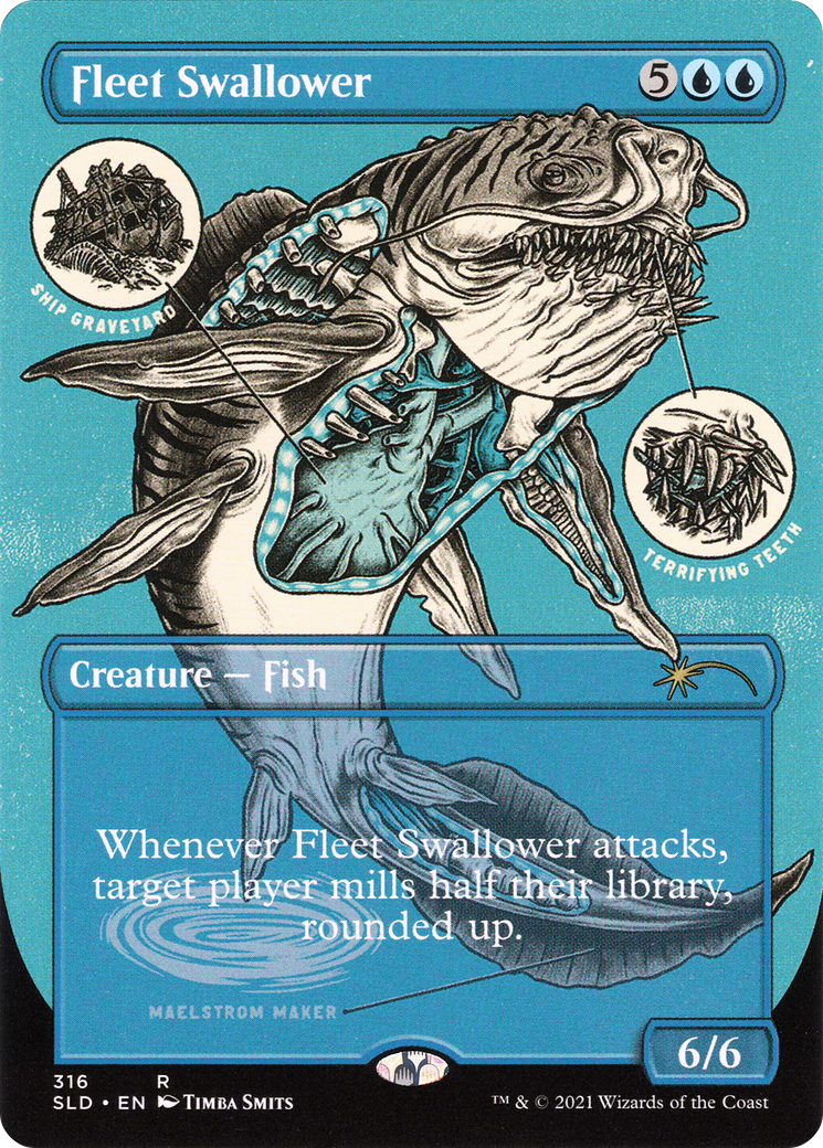 Fleet Swallower [Etched Foil]  (SLD-316) - [Secret Lair Drop] (Borderless) - Trinity Hobby
