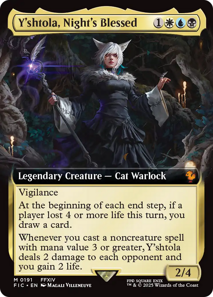 Y'shtola, Night's Blessed  (FIC-191) - [Commander: FINAL FANTASY]: (Extended Art) - Trinity Hobby