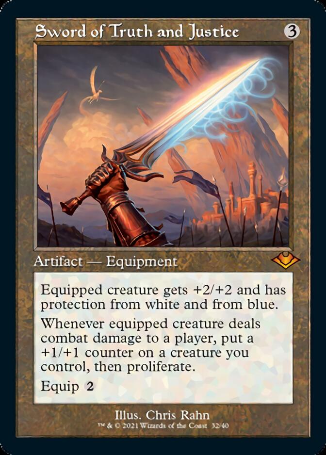 Sword of Truth and Justice (Retro Foil Etched) [Modern Horizons] - Trinity Hobby