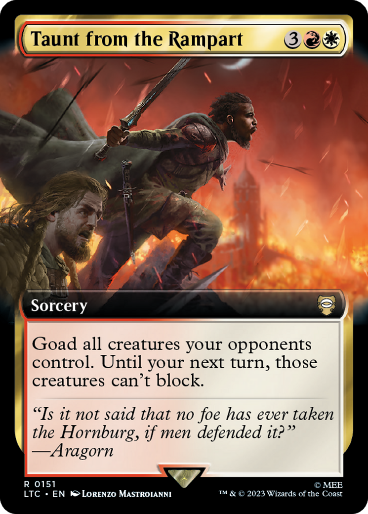 Taunt from the Rampart (Extended Art) [The Lord of the Rings: Tales of Middle-Earth Commander] - Trinity Hobby