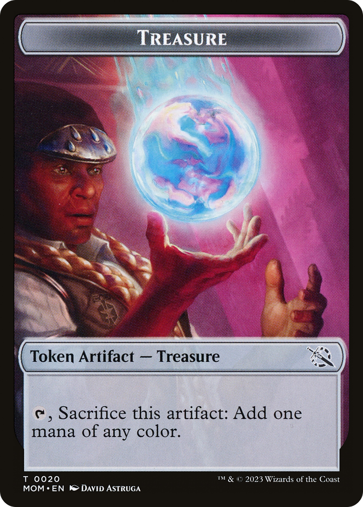 Treasure (20) // Dinosaur Double-Sided Token [March of the Machine Tokens] - Trinity Hobby