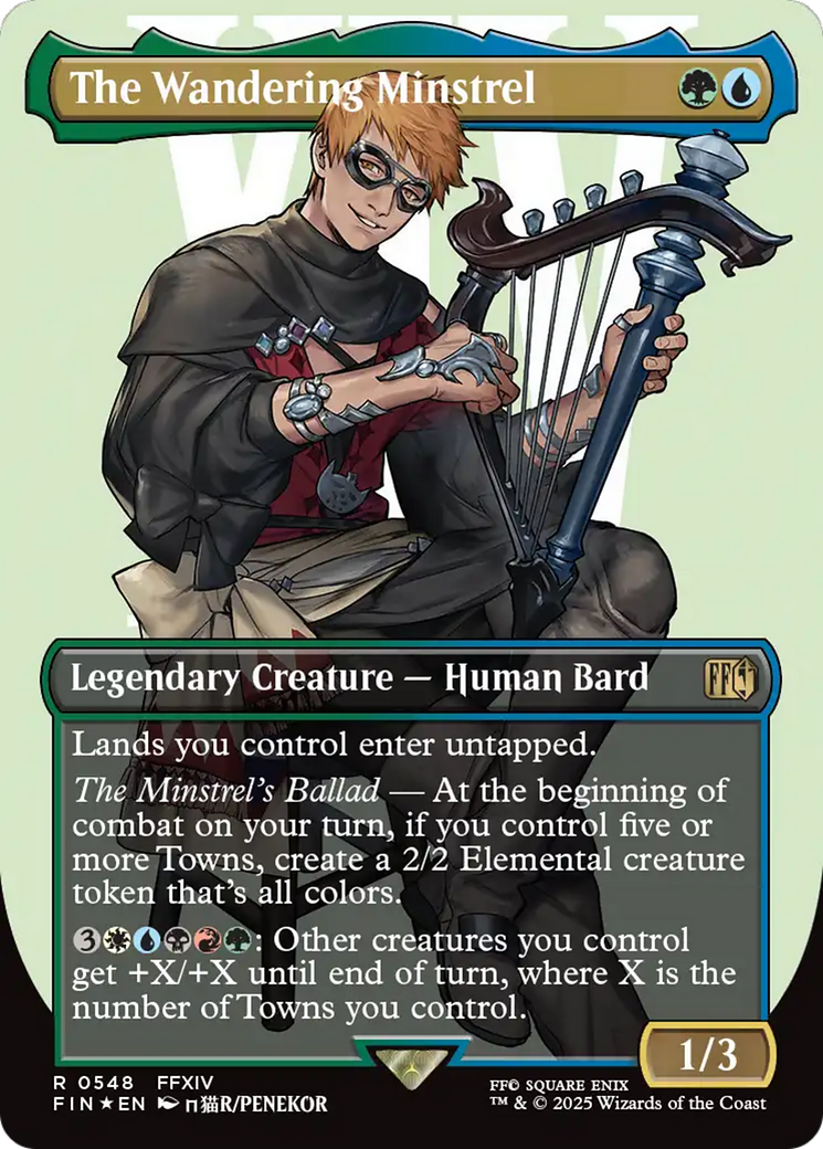 The Wandering Minstrel  [Foil]  (FIN-548) - [FINAL FANTASY] (Borderless) - Trinity Hobby
