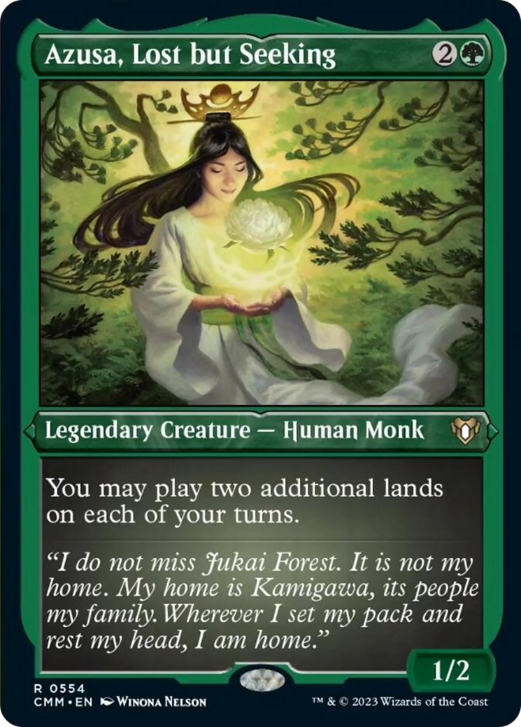 Azusa, Lost but Seeking (Foil Etched) [Commander Masters] - Trinity Hobby