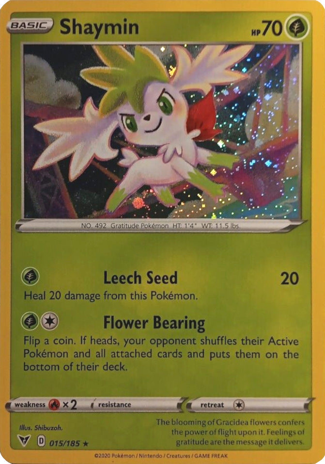 Shaymin (015/185) (Cosmos Holo) [Sword & Shield: Vivid Voltage] - Trinity Hobby
