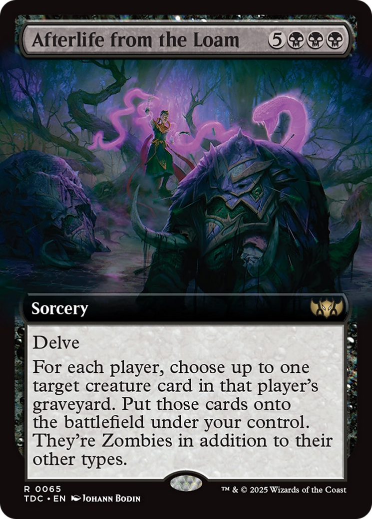 Afterlife from the Loam (Extended Art) (TDC-065) - [Commander: Tarkir: Dragonstorm] - Trinity Hobby
