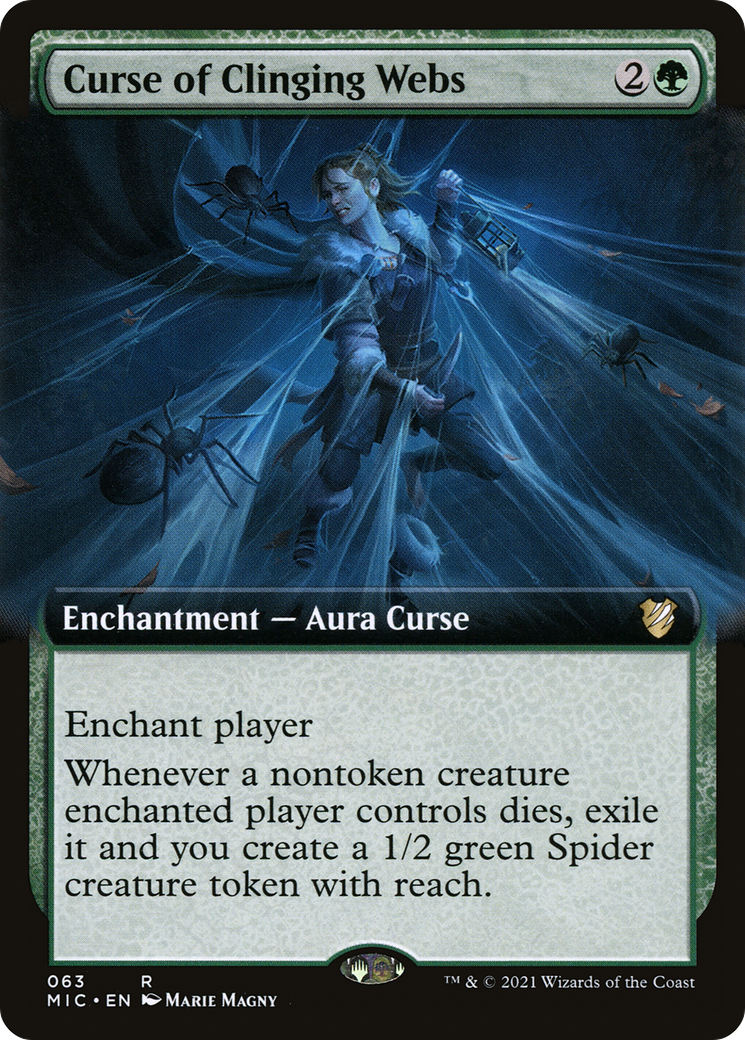 Curse of Clinging Webs (Extended Art) [Innistrad: Midnight Hunt Commander] - Trinity Hobby