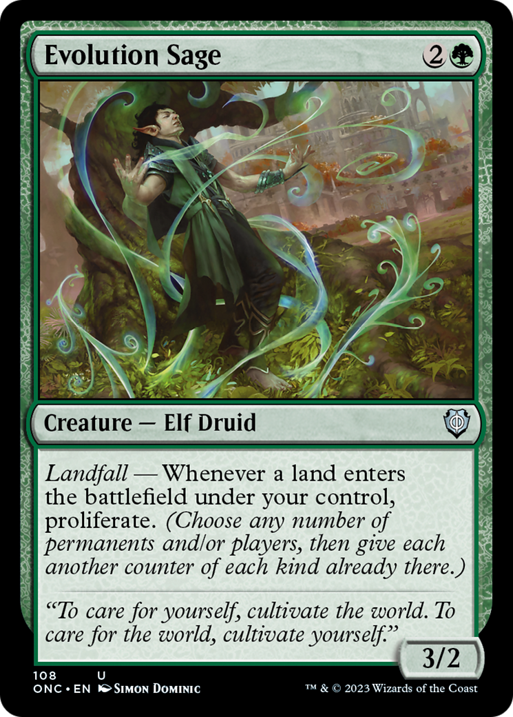 Evolution Sage [Phyrexia: All Will Be One Commander] - Trinity Hobby