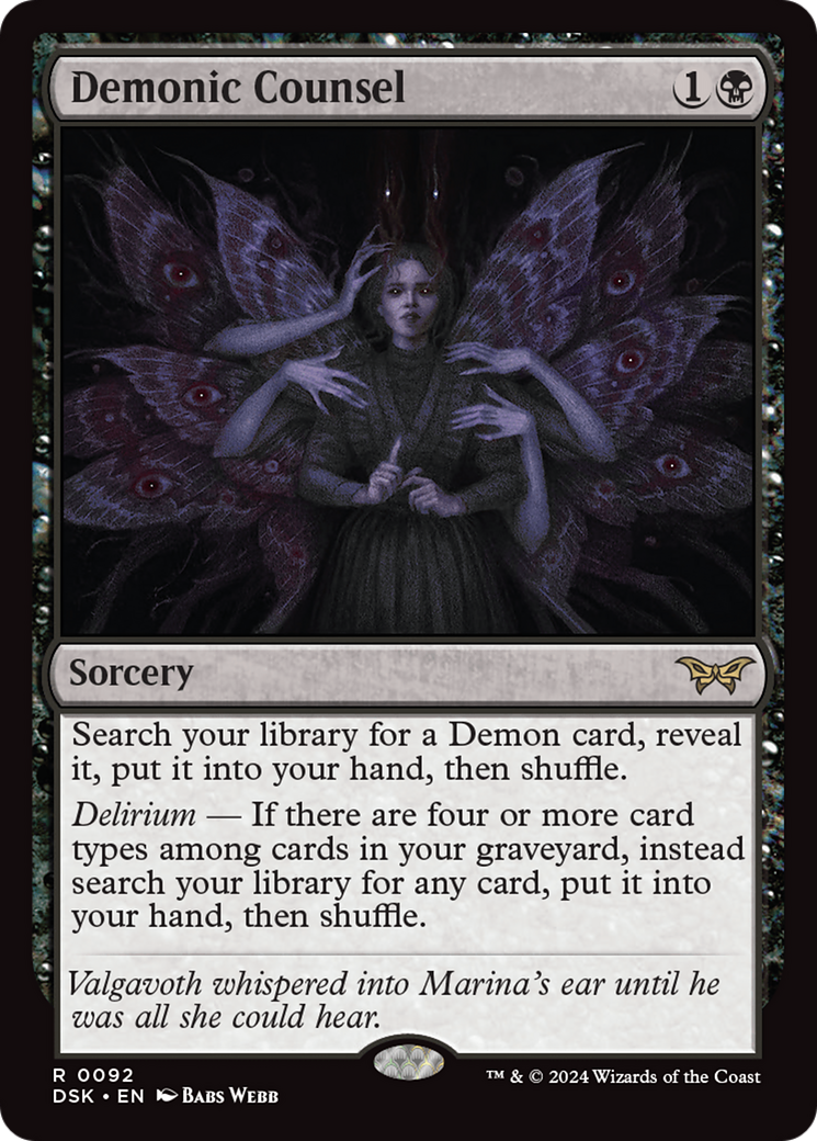 Demonic Counsel [Duskmourn: House of Horror] - Trinity Hobby