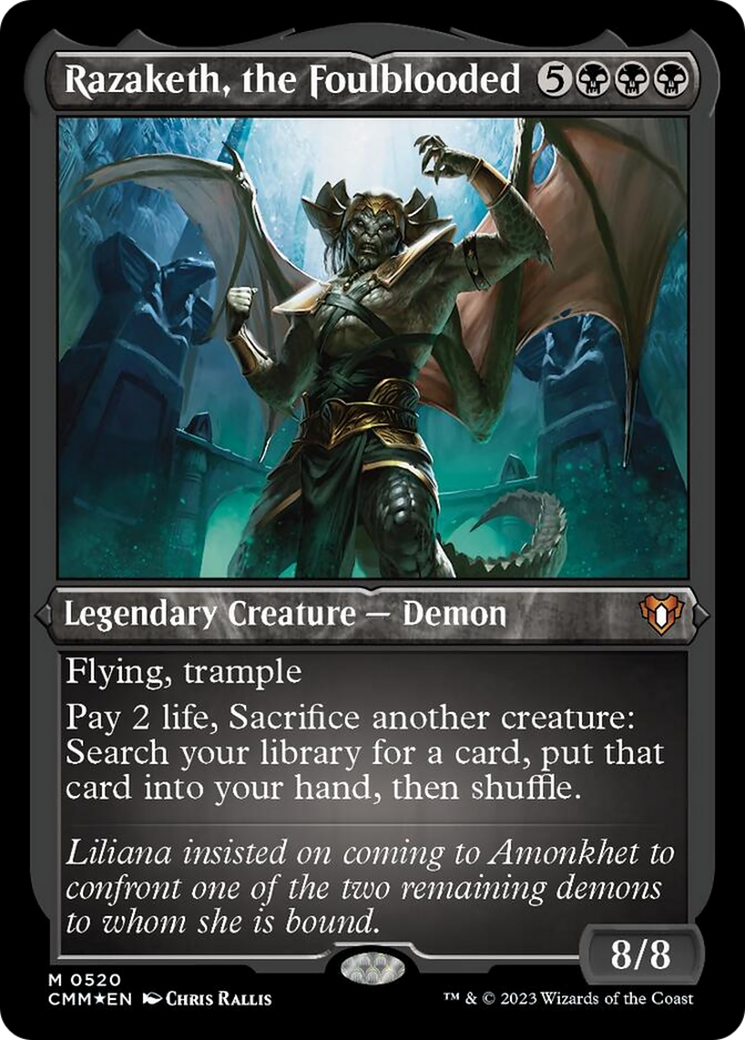 Razaketh, the Foulblooded (Foil Etched) [Commander Masters] - Trinity Hobby