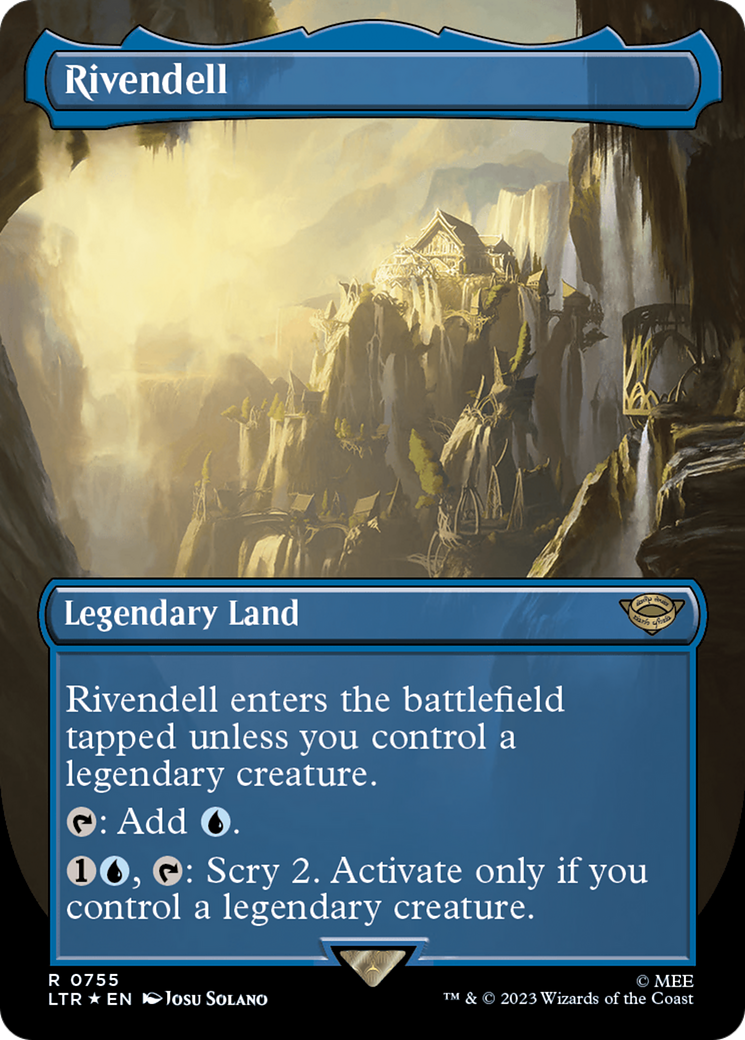 Rivendell (Borderless) (Surge Foil) [The Lord of the Rings: Tales of Middle-Earth] - Trinity Hobby
