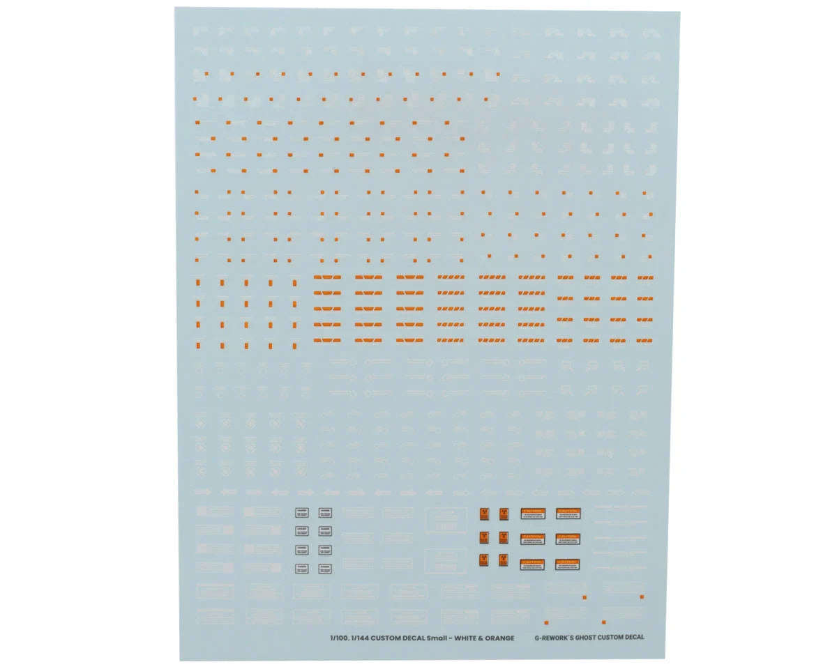 G-Rework Custom Caution Water Decal #1 (White) - Trinity Hobby
