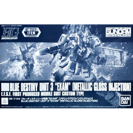 HG UC Blue Destiny Unit 3 EXAM (Metallic Gloss Injection)