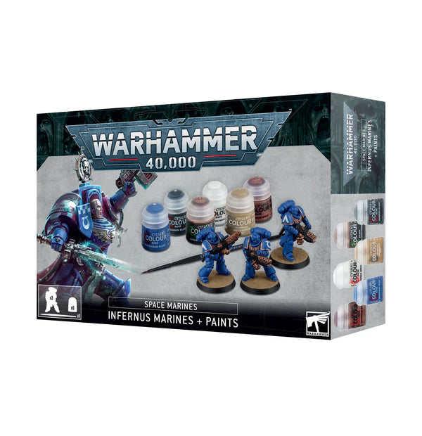 Warhammer 40K: Infernus Marines + Paint Set - Trinity Hobby