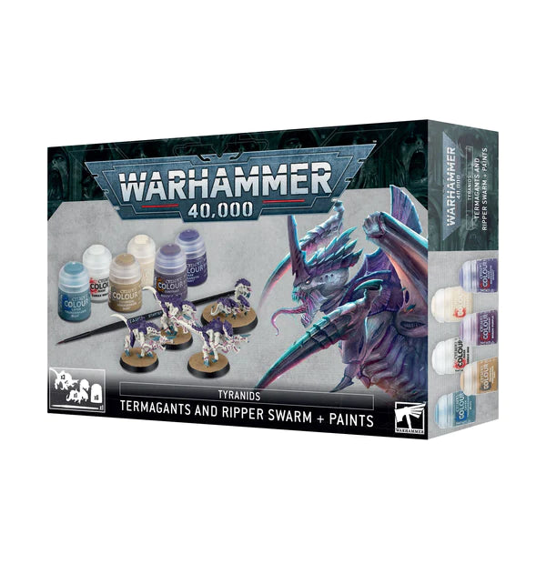 Warhammer 40K: Tyranids + Paint Set (termagants and ripper) - Trinity Hobby
