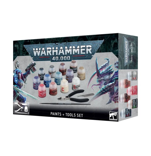 Warhammer 40K: Paints + Tools Set - Trinity Hobby