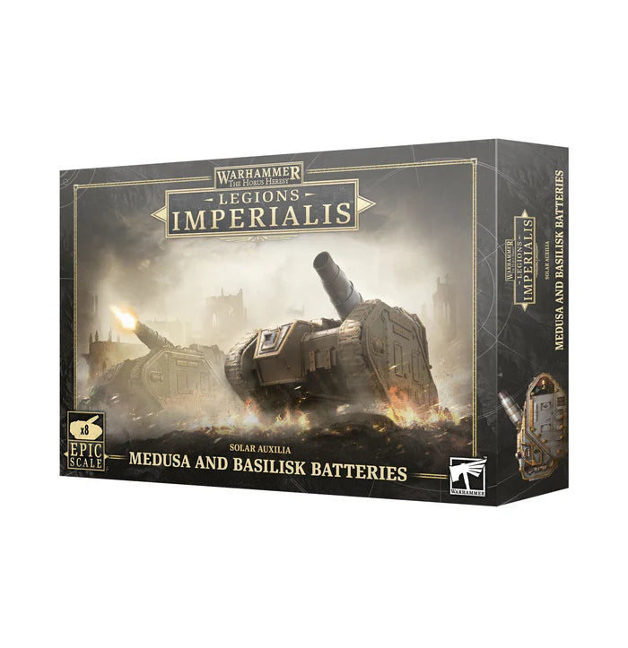 Legions Imperialis: Solar Auxilia Basilisk & Medusa Batteries - Trinity Hobby