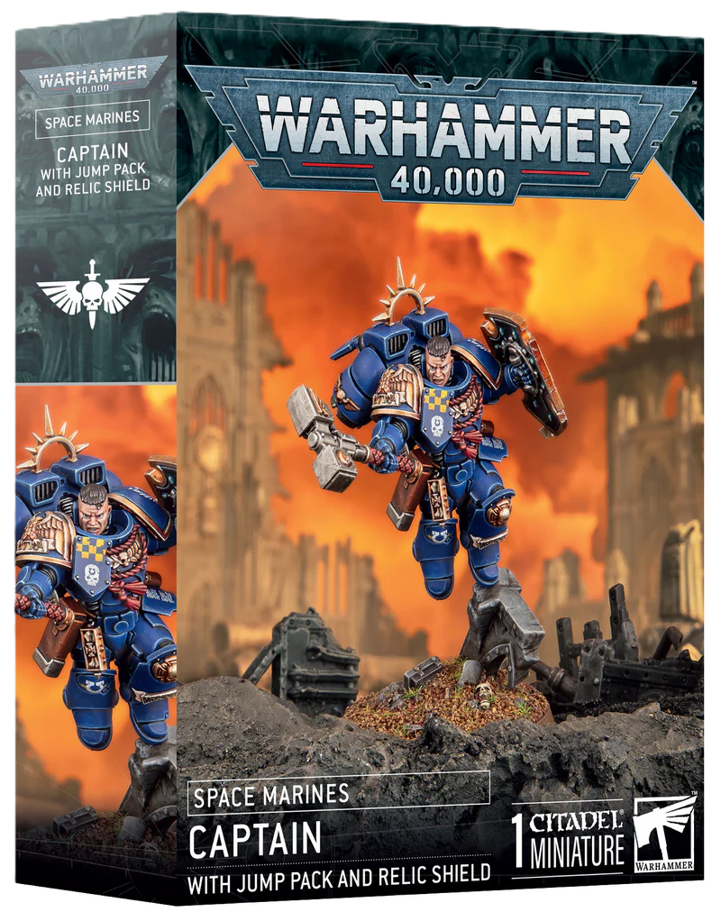 Space Marines: Captain with Jump Pack and Relic Shield - Trinity Hobby