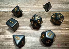Opaque Polyhedral Black/Gold 7-Die Set - Trinity Hobby