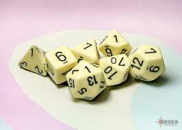 Opaque Polyhedral Pastel Yellow/Black 7-Die Set - Trinity Hobby