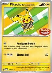 Pikachu Berkemeja Batik Promo 101/SV-P Journey Pokemon Indonesia (GREEN)