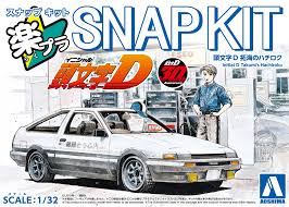 Aoshima 1/32 SNAP KIT #CM-1 Initial D Takumi's Hachiroku - Trinity Hobby