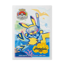 Card Sleeves - Pokemon Honolulu Worlds 2024 - Pikachu Scuba - Trinity Hobby