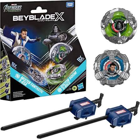 Hasbro Beyblade X MR FANTASTIC 9 65A DOOM 0 80L0 spinning top toy pieces and packaging