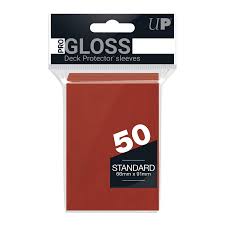 Ultra Pro Gloss 50ct SOLID DP LAVA RED - Trinity Hobby